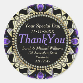 Black Lila Gold Danke Stickers