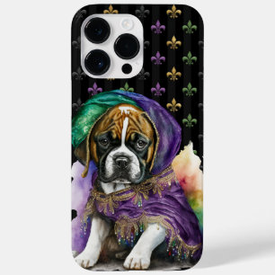 BLACK LILA GREEN GOLD MARDI GRAS PUPPY HUND Case-Mate iPhone 14 PRO MAX HÜLLE