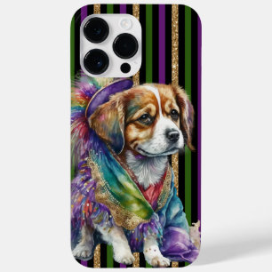 BLACK LILA GREEN GOLD MARDI GRAS PUPPY HUND Case-Mate iPhone 14 PRO MAX HÜLLE