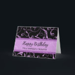 Black Lila Wirbel Daughter Geburtstagskarte Karte<br><div class="desc">Hübsche und nachdenkliche Begrüßungskarte zum Geburtstag der Tochter mit modernem Schwarz-lila Wirbel-Design und handgeschriebenem Stiltext.</div>