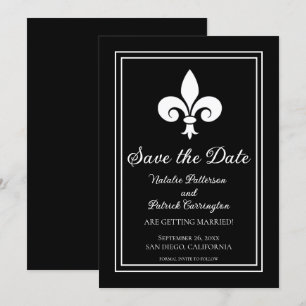 Black Lilie Save the Date einladen Einladung