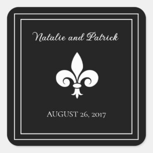 Black Lilie Wedding Stickers