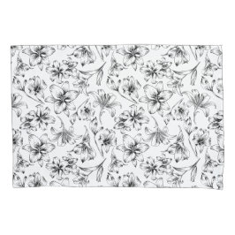 Black Lily Blume Kissenbezug