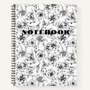 Black Lily Blume Notizbuch