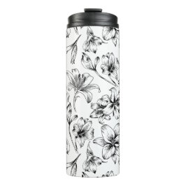 Black Lily Blume Thermosbecher