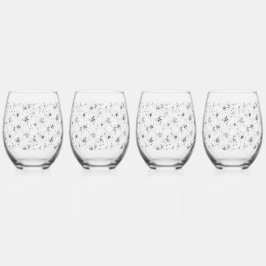 Black Lily Blume Weinglas Ohne Stiel