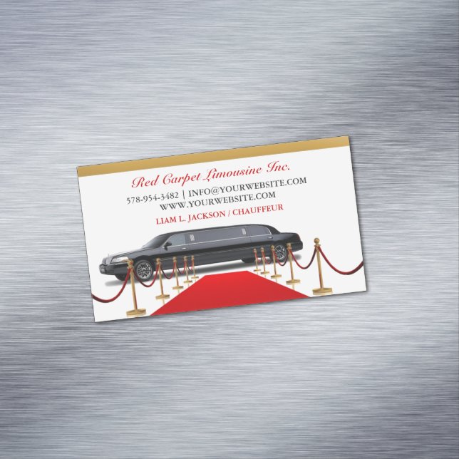 Black Limousine Treiber Magnetische Visitenkarte (Beispiel)