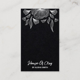 Black Line Art Earring Verpackungskarten Visitenkarte