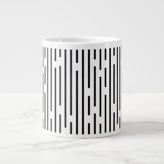 Black Line Geometric Pattern Jumbo-Tasse
