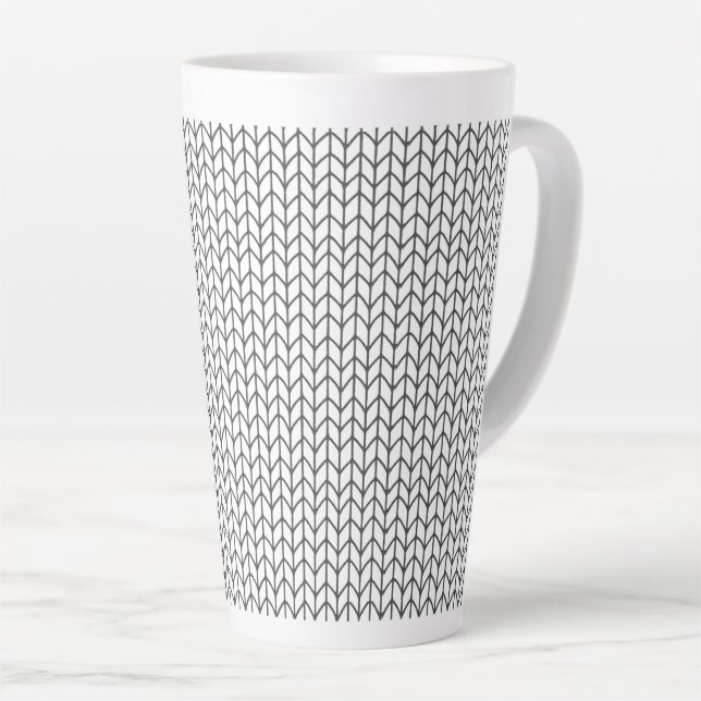 BLACK LINE STRICK Tall Latte Tasse (Rechte Ecke)