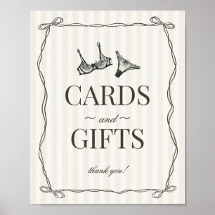 Black Lingerie Bachelorette Karten und Geschenke Z Poster