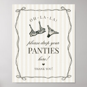 Black Lingerie Bachelorette Panties Bitte untersch Poster