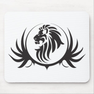 Black Lions Head Mousepad