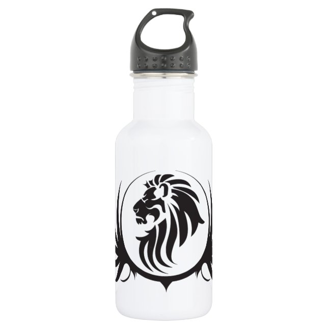Black Lions Head Trinkflasche (Vorderseite)