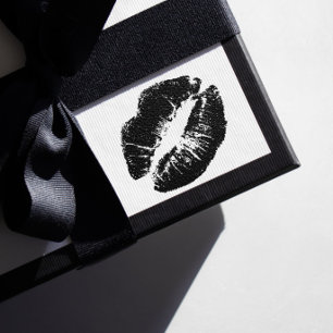 Black Lipgloss Kiss Lips Valentinstag Benutzerdefi Aufkleber