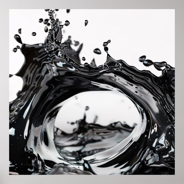 Black Liquid Harmony Poster (Vorne)