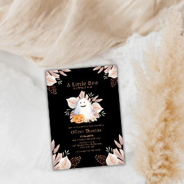 Black Little Boo Boho Ghost Halloween Kinderdusche Einladung