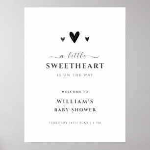 Black Little Sweetheart Willkommensdusche Poster