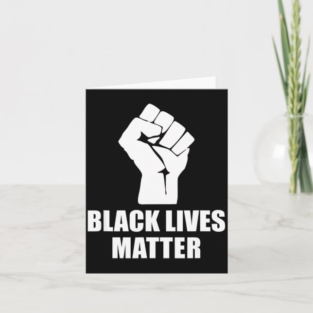 Black Lives Blm Human Rights Black History Month  Karte (Vorderseite)