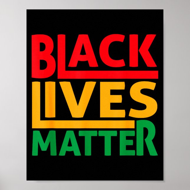 Black Lives Blm Human Rights Black History Month  Poster (Vorne)