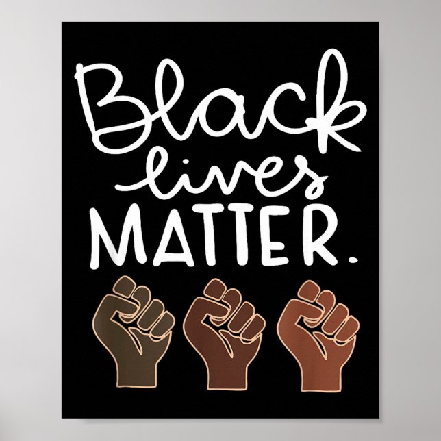 Black Lives Blm Human Rights Black History Month  Poster (Vorne)