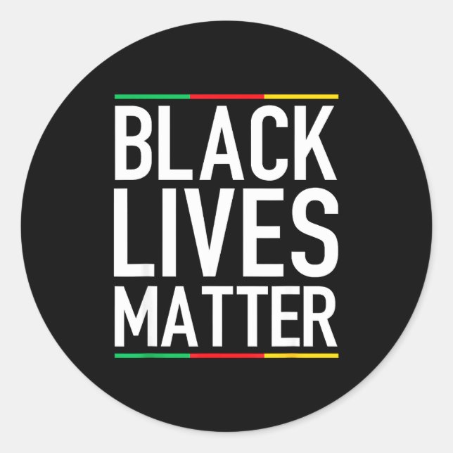 Black Lives Blm Human Rights Black History Month  Runder Aufkleber (Vorderseite)