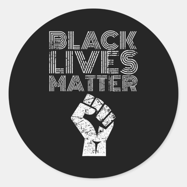 Black Lives Blm Human Rights Black History Month  Runder Aufkleber (Vorderseite)