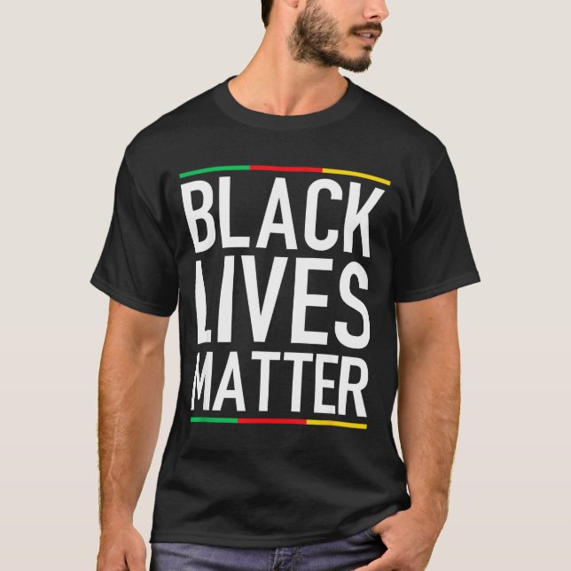Black Lives Blm Human Rights Black History Month  T-Shirt (Vorderseite)