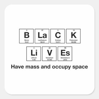 Black Lives - Chemische Symbole Glossy Stickers