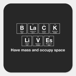 Black Lives - Chemische Symbole Glossy Stickers