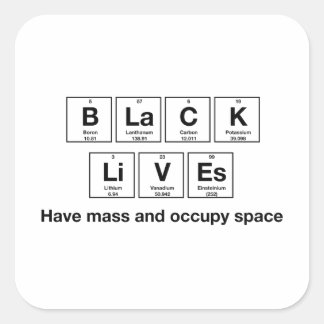 Black Lives - Chemische Symbole Glossy Stickers