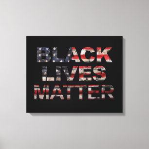 Black Lives Materie Amerikanische Flagge Leinwanddruck