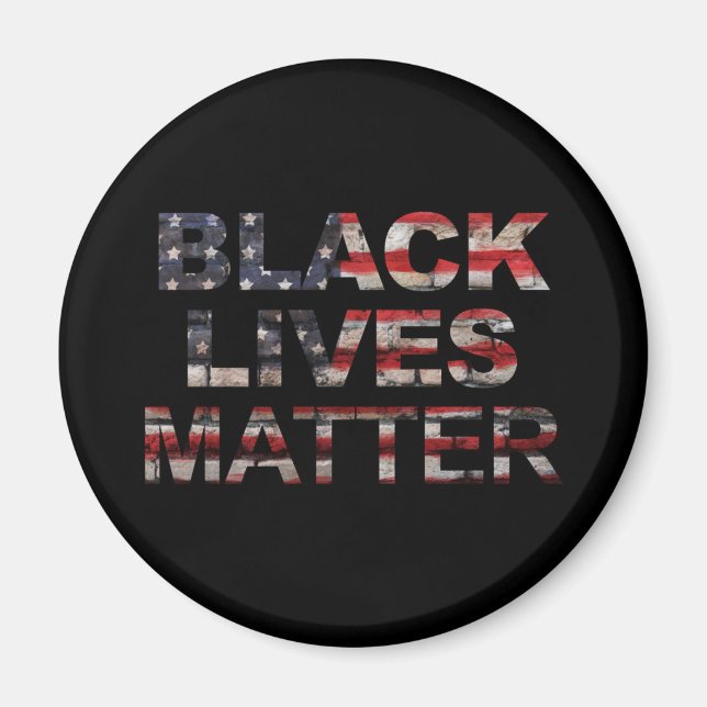 Black Lives Materie | Amerikanische Flagge Magnet (Vorne)