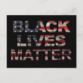 Black Lives Materie | Amerikanische Flagge Postkarte