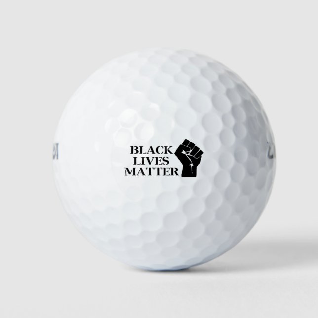 Black Lives Materie - Angestiftete Faust Golfball (Vorderseite)