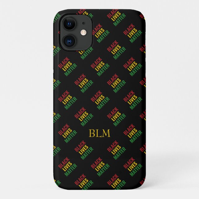 Black Lives Materie BHM Monogramm Case-Mate iPhone Hülle (Rückseite)