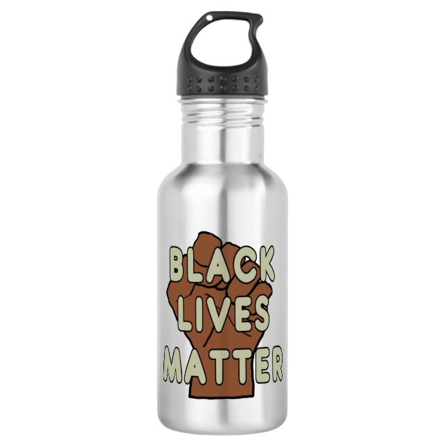 Black Lives Materie BLM Edelstahlflasche (Vorderseite)