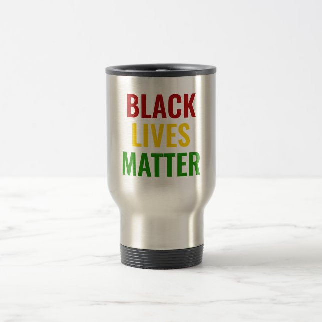 BLACK LIVES MATERIE BLM Monogramm Reisebecher (Mittel)