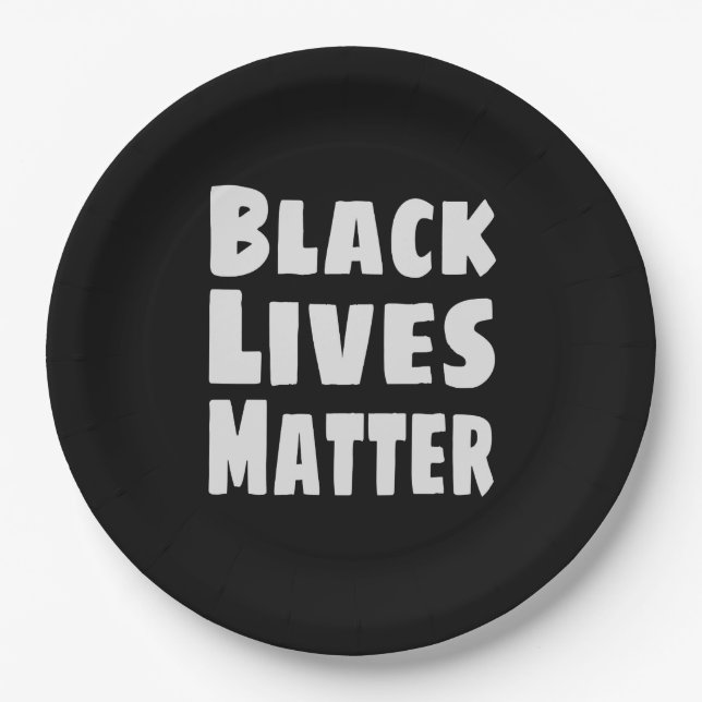 Black Lives Materie BLM Pappteller (Vorderseite)