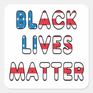 Black Lives Materie BLM Quadratischer Aufkleber