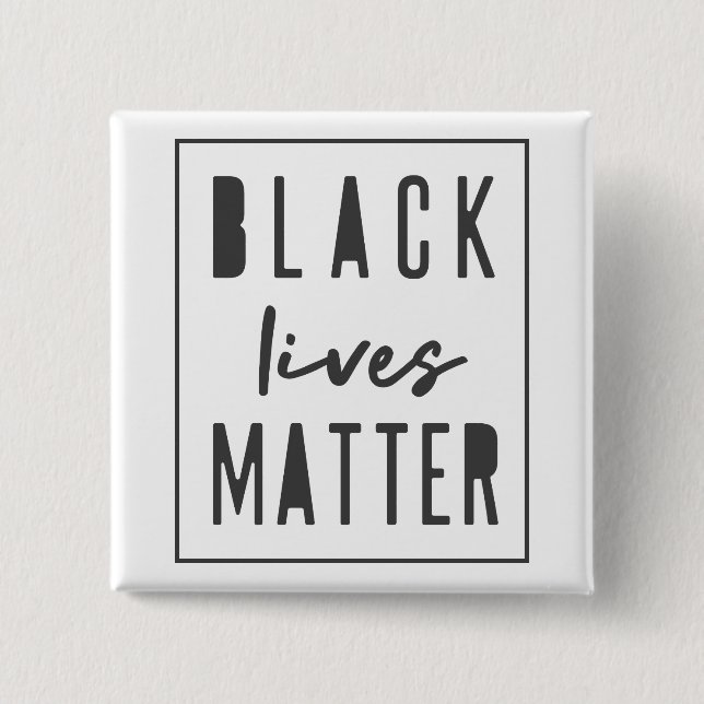 Black Lives Materie | BLM Race Equality Modern Button (Vorderseite)