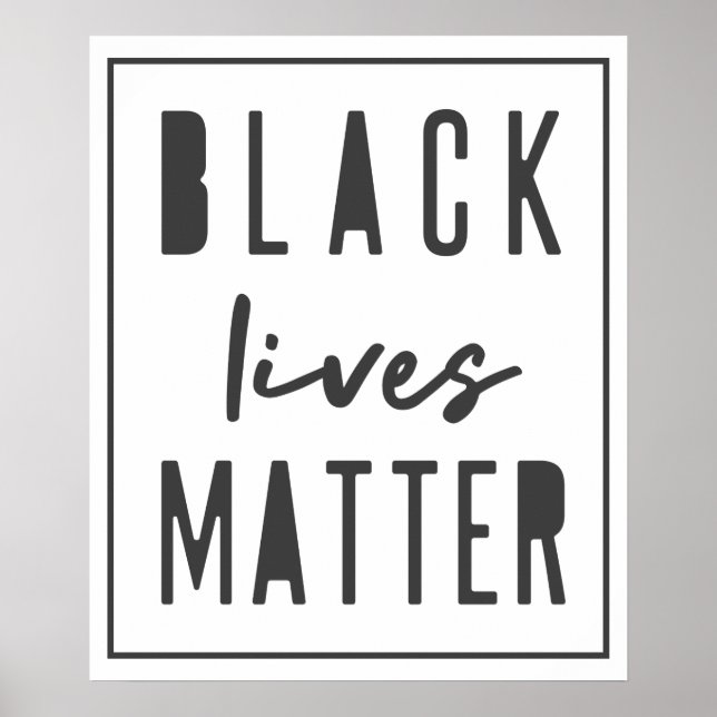 Black Lives Materie | BLM Race Equality Modern Poster (Vorne)