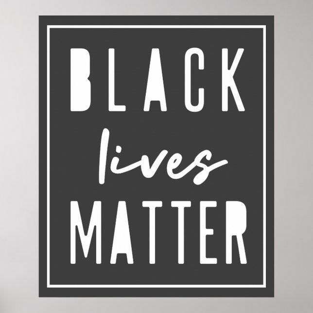 Black Lives Materie | BLM Race Equality Modern Poster (Vorne)