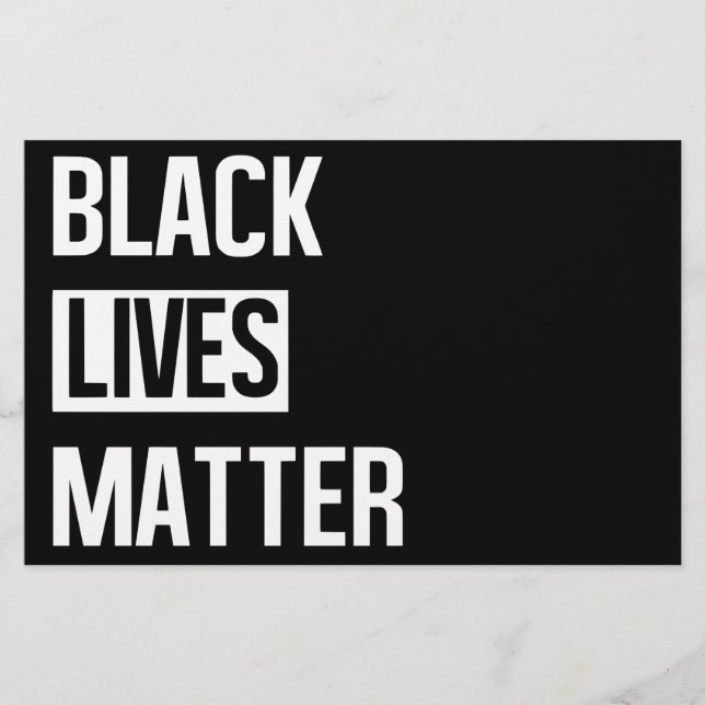 Black Lives Materie Briefpapier (Vorderseite)