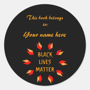 Black Lives Materie Buchzeichen Runder Aufkleber