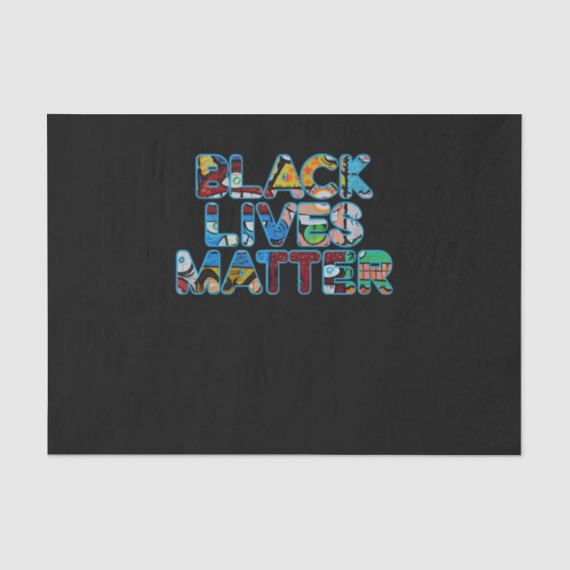 Black Lives Materie Graffiti Equality empowered Seidenpapier (Vorderseite)