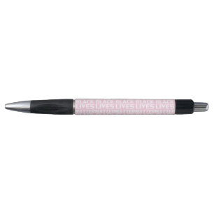 Black Lives Materie Light Pink Typografie Muster Kugelschreiber