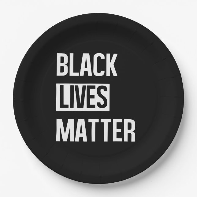 Black Lives Materie Pappteller (Vorderseite)