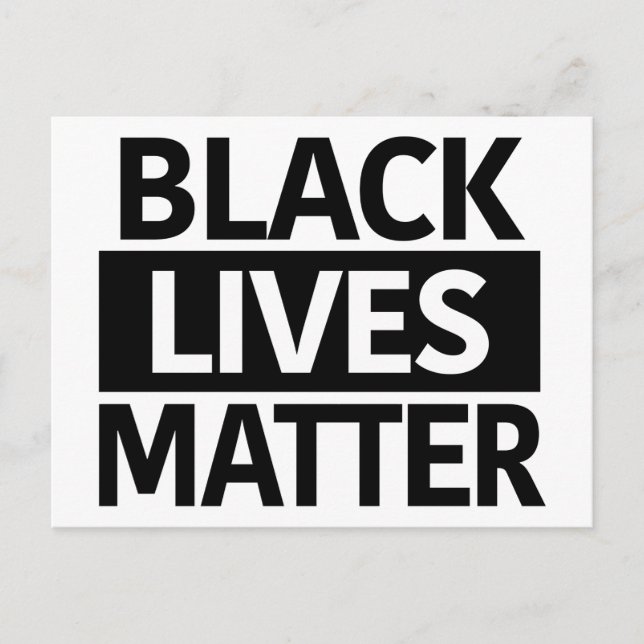 Black Lives Materie Postkarte oder Mini-Zeichen (Vorderseite)
