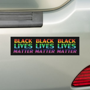 Black Lives Materie Regenbogentypografie schwarz Autoaufkleber